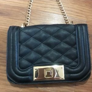 Black crossbody with chain strap